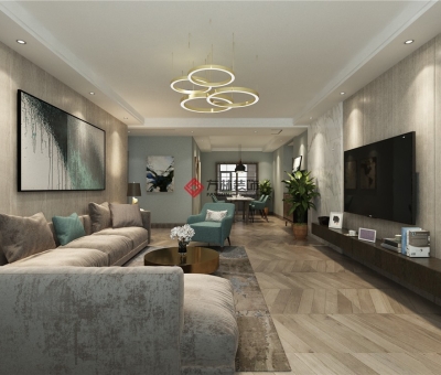 龍湖西府原著150平港式風格裝修案例圖