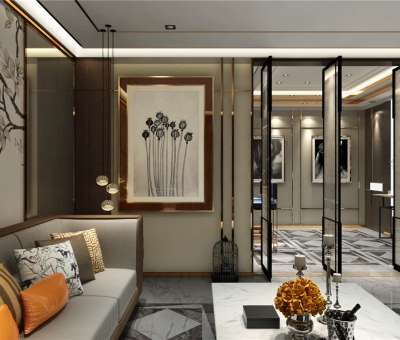 尚景新世界200平港式風格裝修效果圖--初見溫文爾雅，再逢傲骨雄姿