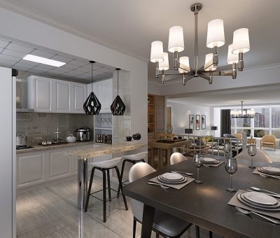 詩波特生活園140平現代簡約裝修效果圖--宛如初見般美好