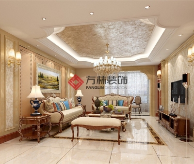 保利達江灣165平簡歐裝修效果圖--從容優雅，閑看花開